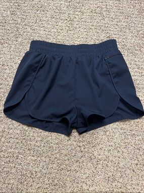 Women’s Navy Athletic Shorts with Elastic Waistband